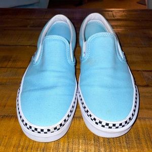 VANS slip on checker and blue